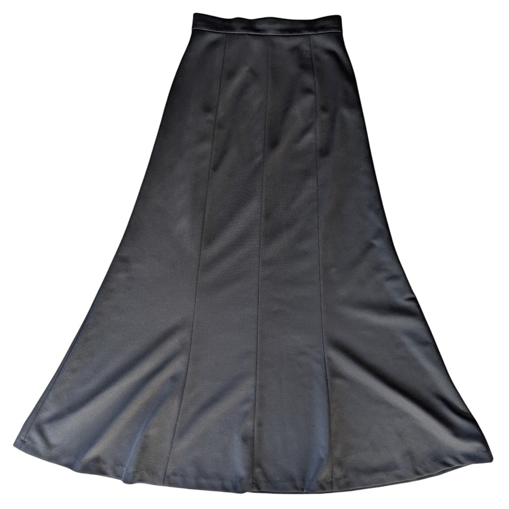 Vintage Mister Leonard‎ Medium Black Maxi Skirt A Line Witch Goth 90s Retro